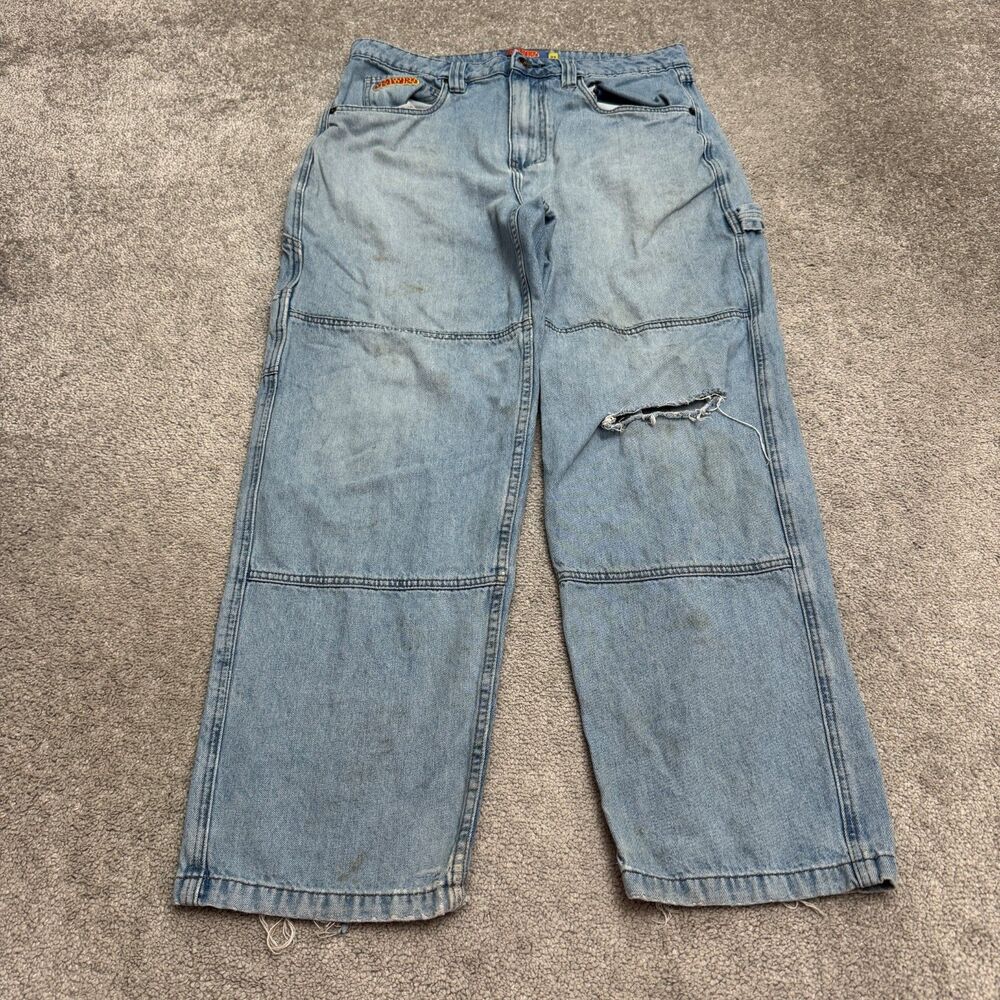 Vintage Y2K Emypyre Relaxed Fit Carpenter Denim Jeans Womens 32 Blue Light Wash